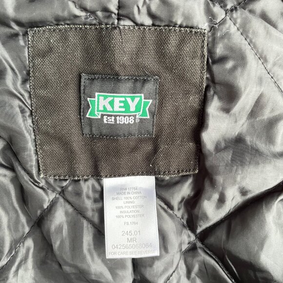 Key Bib Overalls Insulated Black Canvas Men’s Size 34x27 - Picture 8 of 8